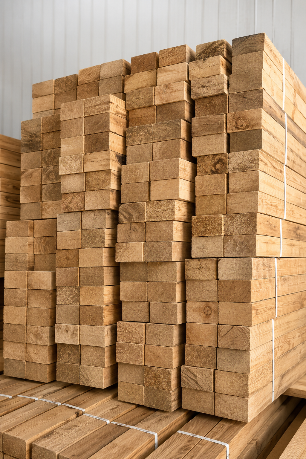 Madera Cuadrada Aserrada Inmunizada en Pino 8x4 cm - Larguero Estructural